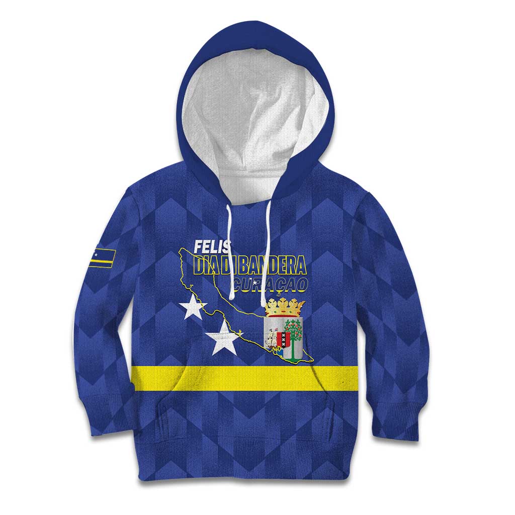 Felis Dia di Bandera Curacao Kid Hoodie Flag Proud - Wonder Print Shop