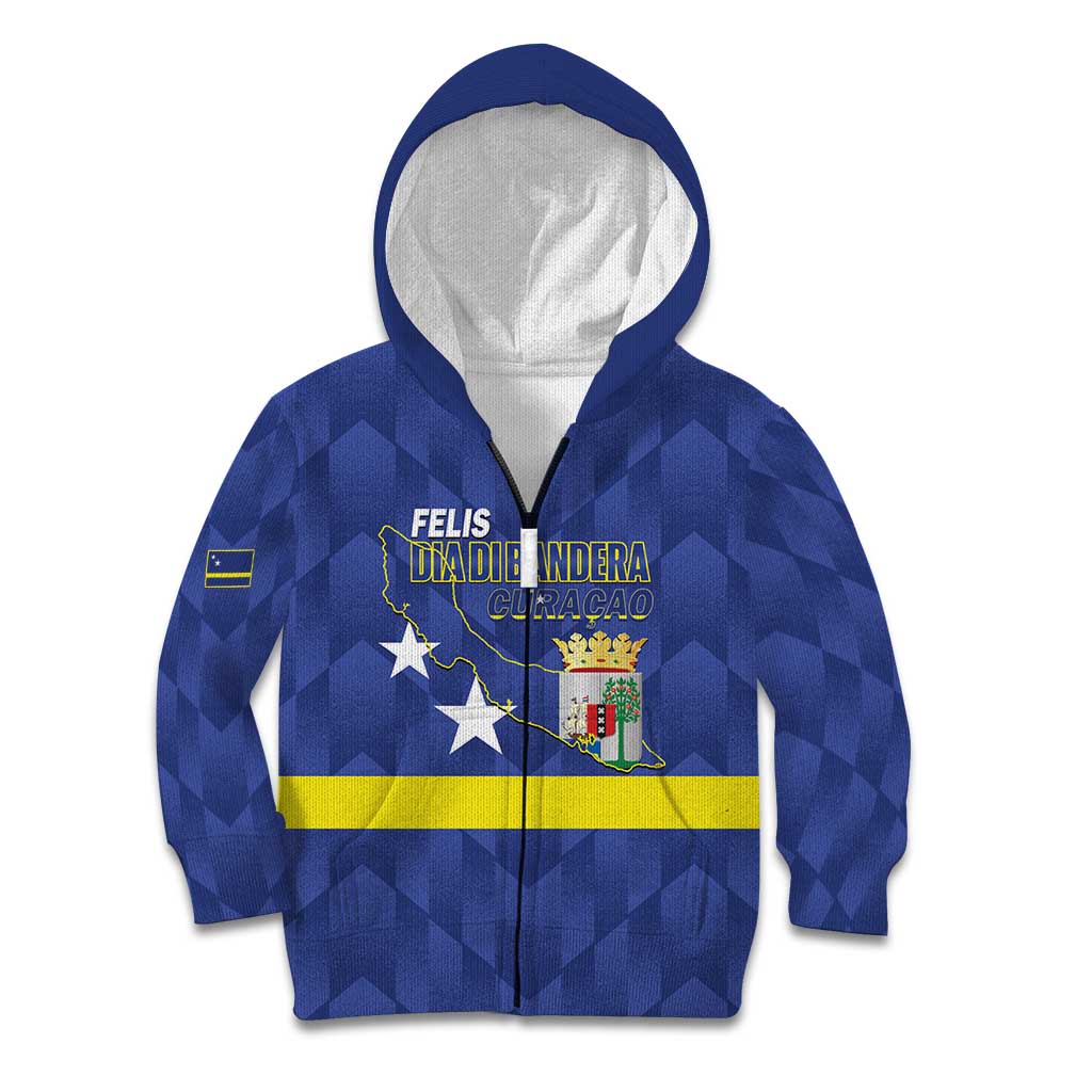 Felis Dia di Bandera Curacao Kid Hoodie Flag Proud - Wonder Print Shop