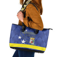 Felis Dia di Bandera Curacao Leather Tote Bag Flag Proud - Wonder Print Shop