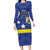 Felis Dia di Bandera Curacao Long Sleeve Bodycon Dress Flag Proud - Wonder Print Shop