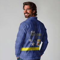 Felis Dia di Bandera Curacao Long Sleeve Polo Shirt Flag Proud - Wonder Print Shop