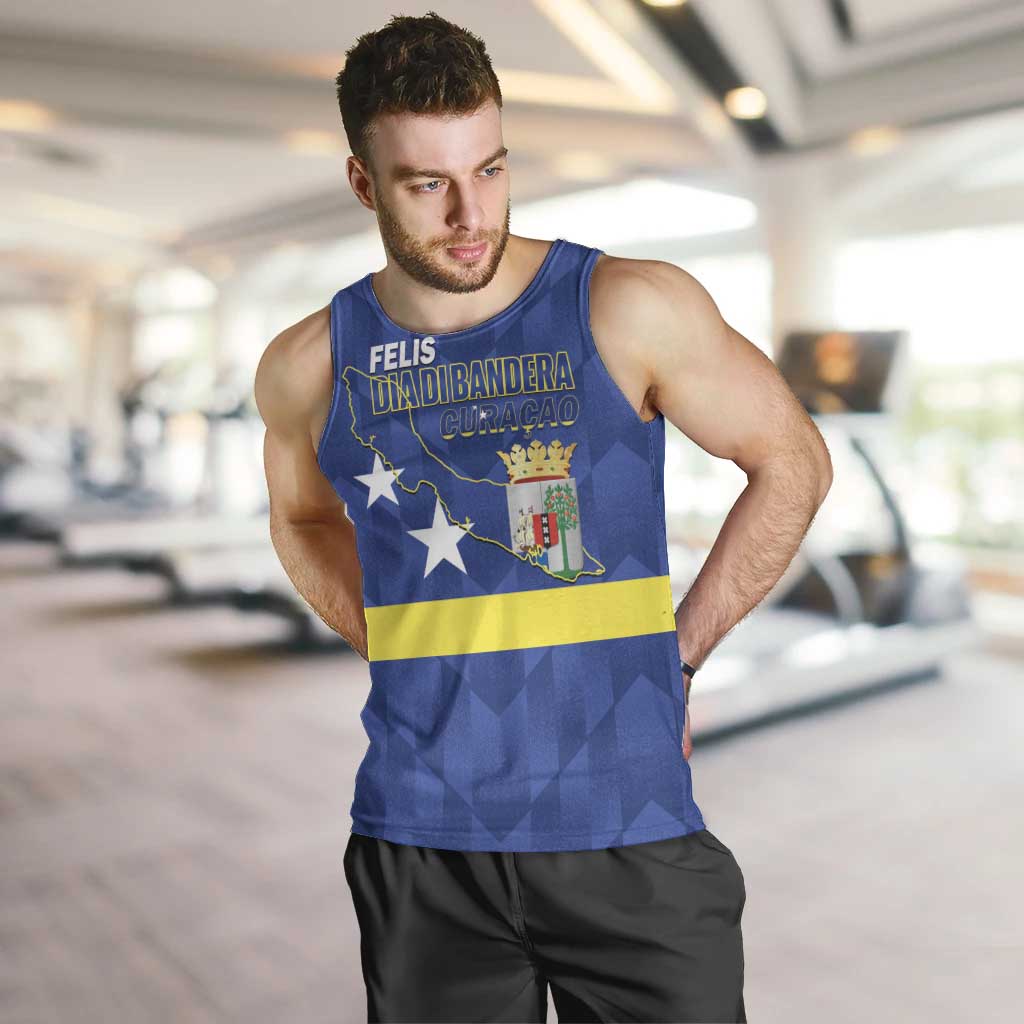 Felis Dia di Bandera Curacao Men Tank Top Flag Proud - Wonder Print Shop