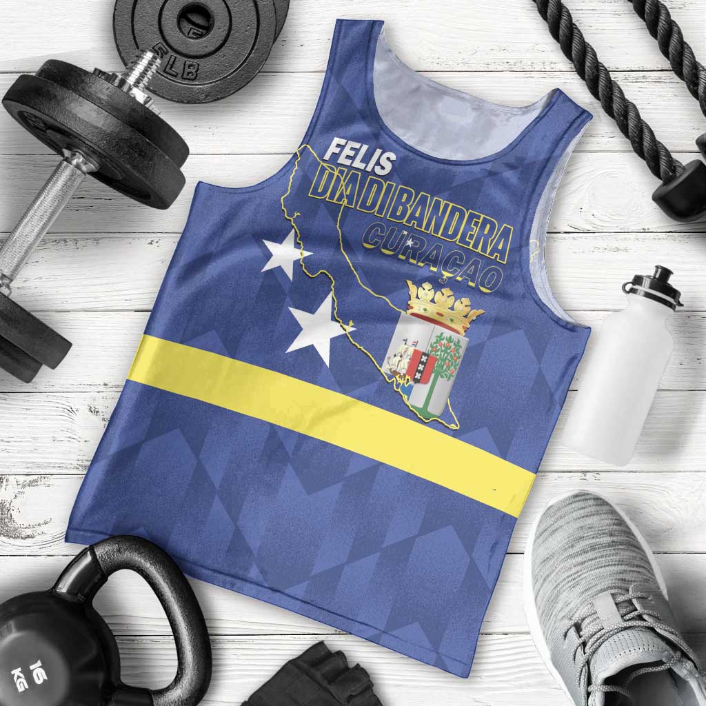 Felis Dia di Bandera Curacao Men Tank Top Flag Proud - Wonder Print Shop