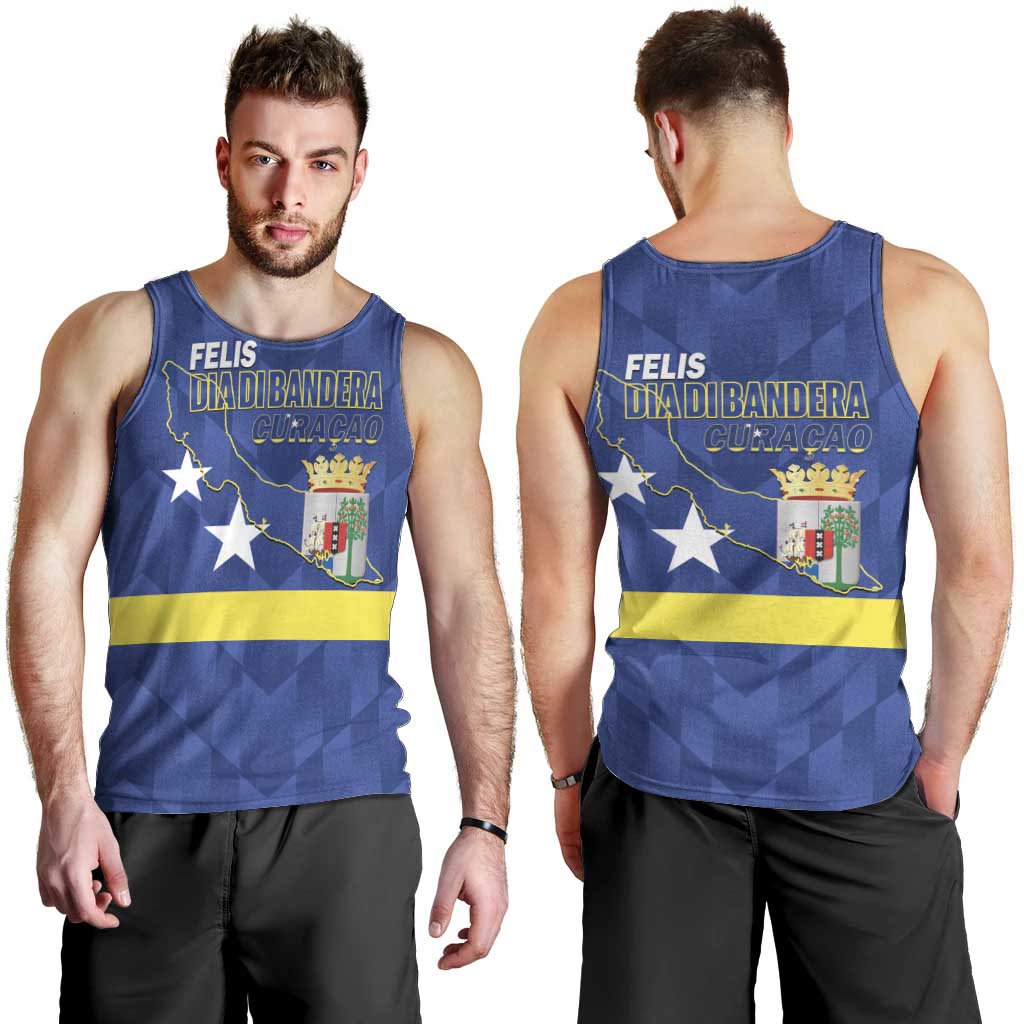 Felis Dia di Bandera Curacao Men Tank Top Flag Proud - Wonder Print Shop