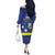 Felis Dia di Bandera Curacao Off The Shoulder Long Sleeve Dress Flag Proud - Wonder Print Shop