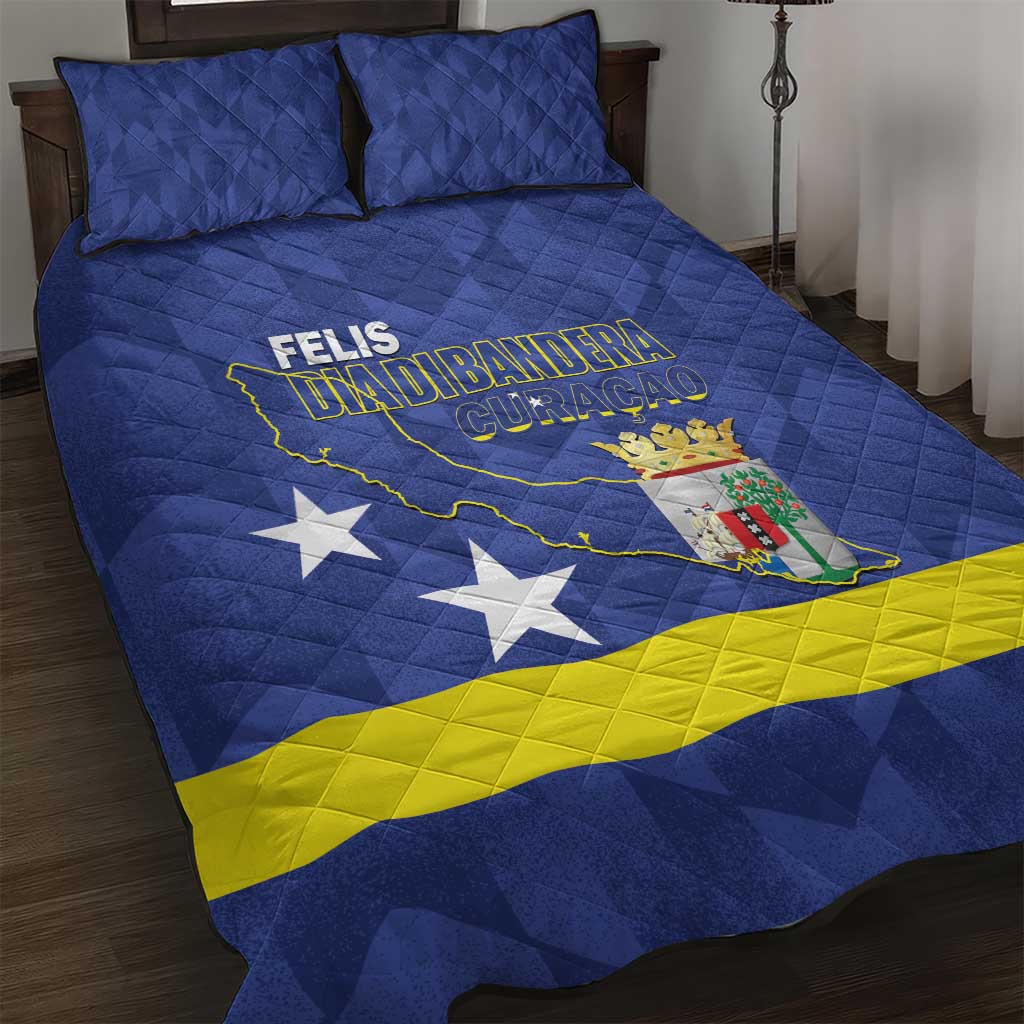 Felis Dia di Bandera Curacao Quilt Bed Set Flag Proud - Wonder Print Shop