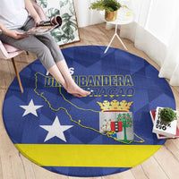 Felis Dia di Bandera Curacao Round Carpet Flag Proud - Wonder Print Shop