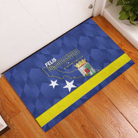 Felis Dia di Bandera Curacao Rubber Doormat Flag Proud - Wonder Print Shop