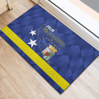 Felis Dia di Bandera Curacao Rubber Doormat Flag Proud - Wonder Print Shop