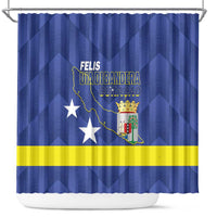 Felis Dia di Bandera Curacao Shower Curtain Flag Proud - Wonder Print Shop