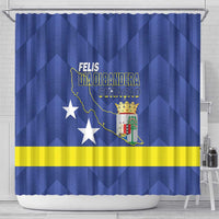 Felis Dia di Bandera Curacao Shower Curtain Flag Proud - Wonder Print Shop