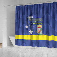Felis Dia di Bandera Curacao Shower Curtain Flag Proud - Wonder Print Shop