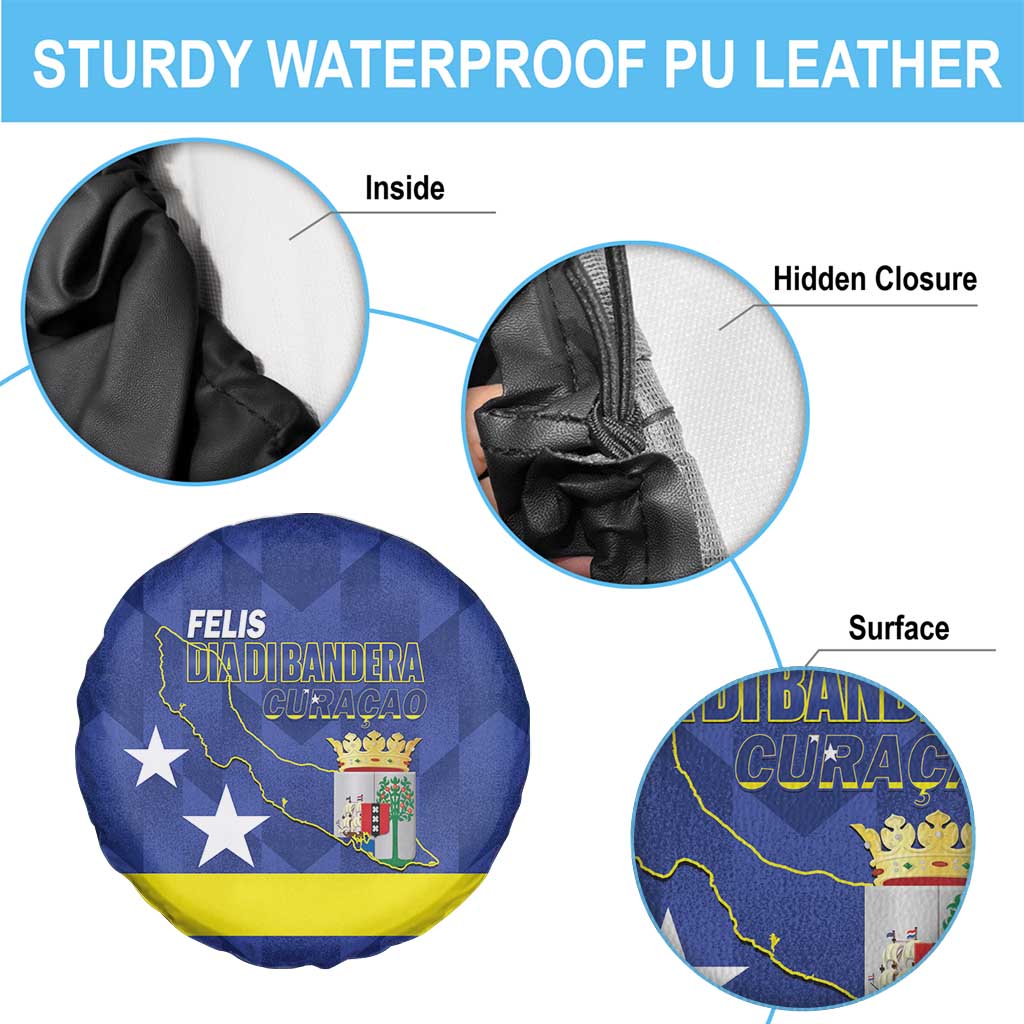 Felis Dia di Bandera Curacao Spare Tire Cover Flag Proud - Wonder Print Shop