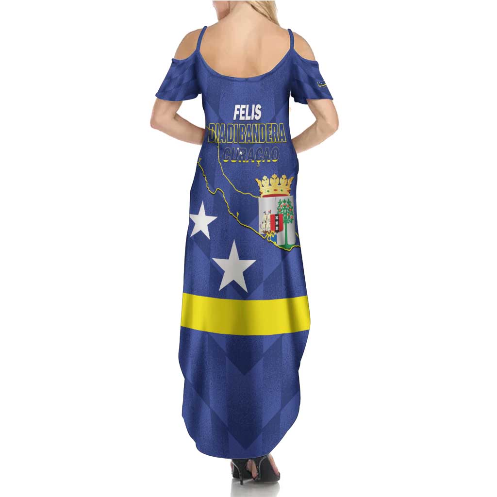 Felis Dia di Bandera Curacao Summer Maxi Dress Flag Proud - Wonder Print Shop