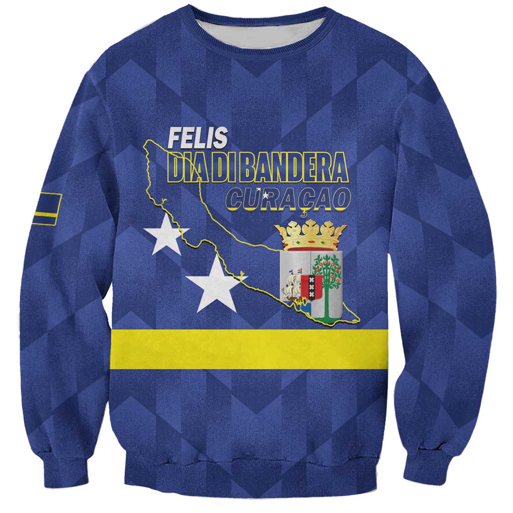 Felis Dia di Bandera Curacao Sweatshirt Flag Proud - Wonder Print Shop