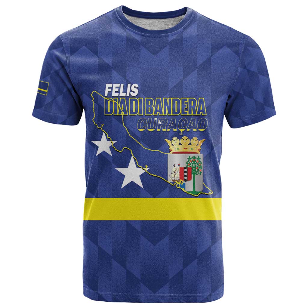 Felis Dia di Bandera Curacao T Shirt Flag Proud - Wonder Print Shop