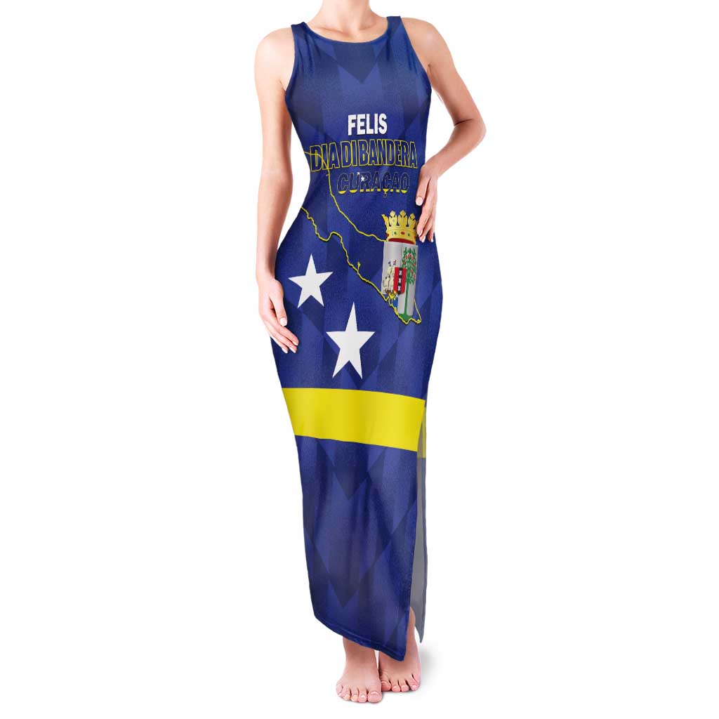 Felis Dia di Bandera Curacao Tank Maxi Dress Flag Proud - Wonder Print Shop