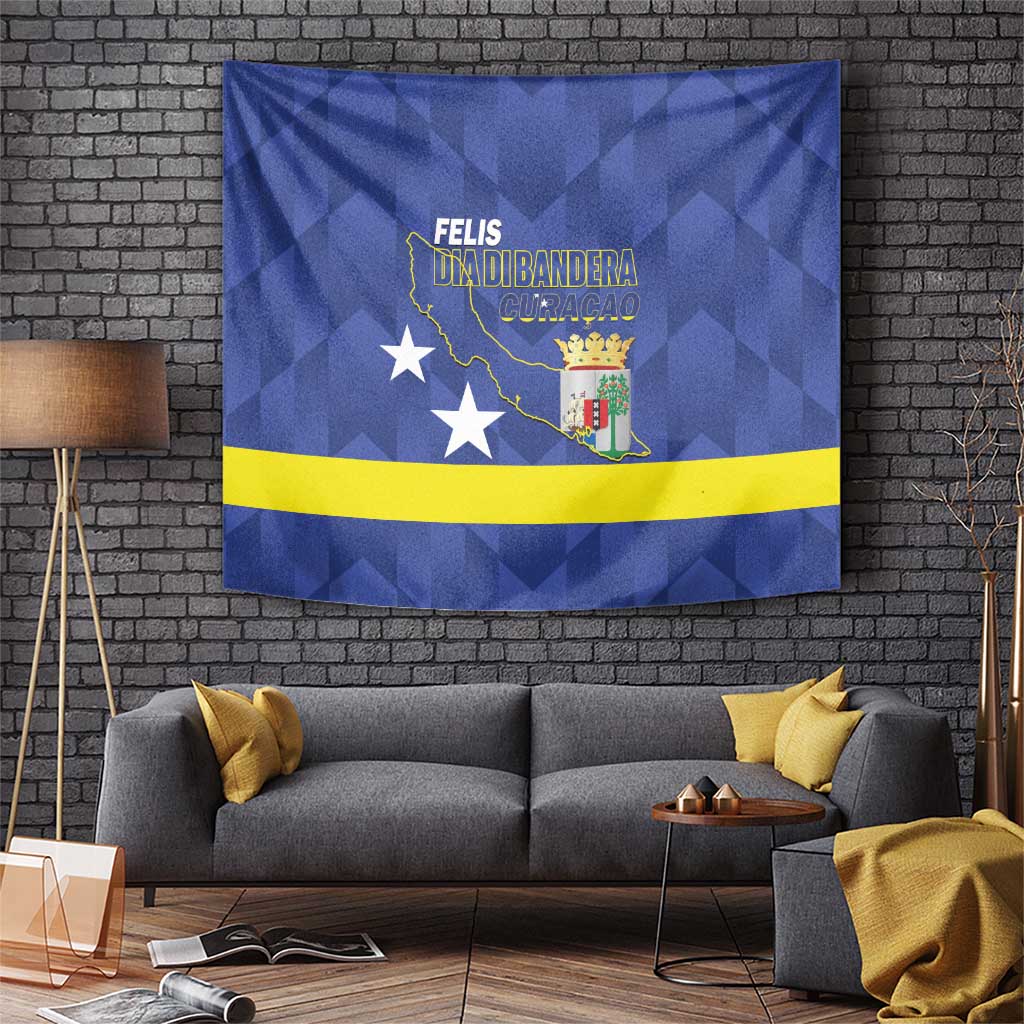 Felis Dia di Bandera Curacao Tapestry Flag Proud - Wonder Print Shop