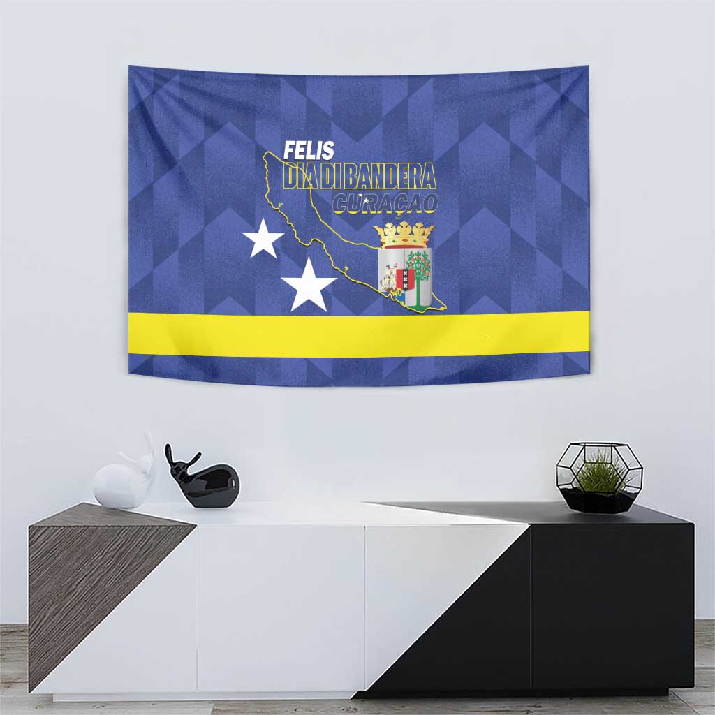 Felis Dia di Bandera Curacao Tapestry Flag Proud - Wonder Print Shop