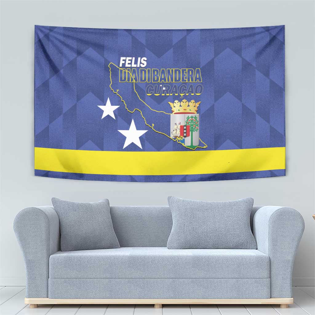Felis Dia di Bandera Curacao Tapestry Flag Proud - Wonder Print Shop