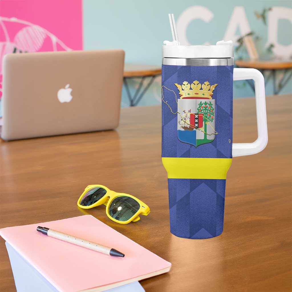 Felis Dia di Bandera Curacao Tumbler With Handle Flag Proud - Wonder Print Shop