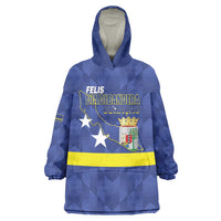 Felis Dia di Bandera Curacao Wearable Blanket Hoodie Flag Proud - Wonder Print Shop