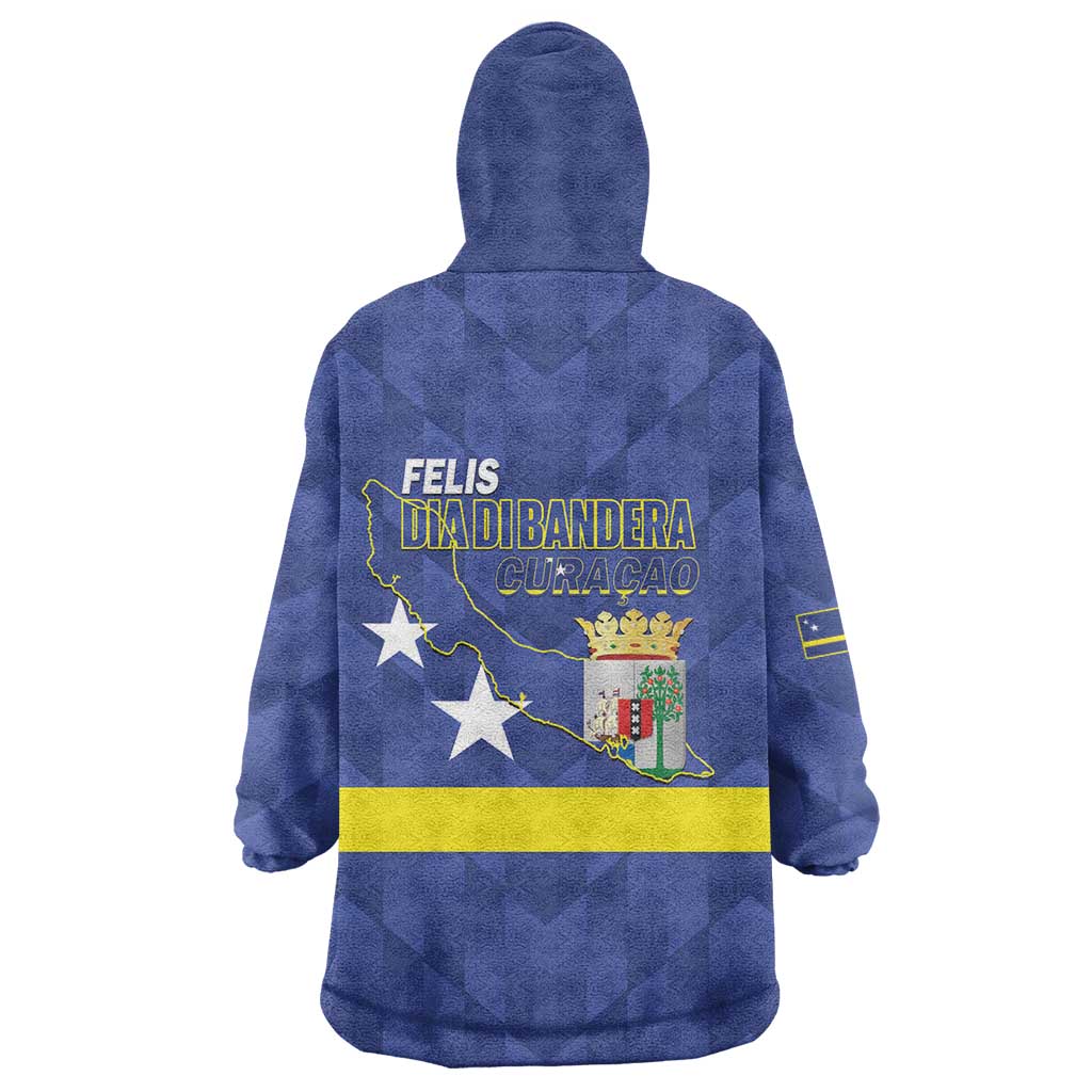 Felis Dia di Bandera Curacao Wearable Blanket Hoodie Flag Proud - Wonder Print Shop