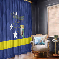 Felis Dia di Bandera Curacao Window Curtain Flag Proud - Wonder Print Shop