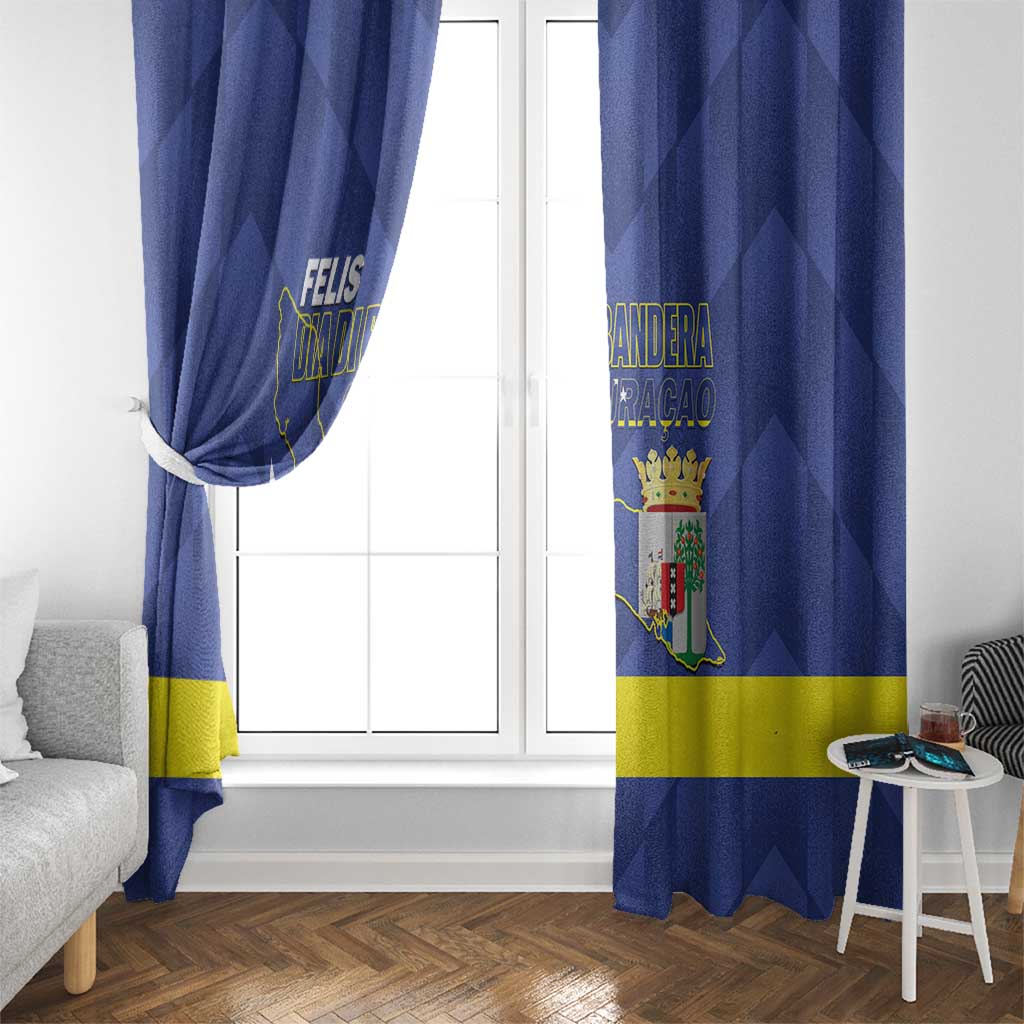 Felis Dia di Bandera Curacao Window Curtain Flag Proud - Wonder Print Shop