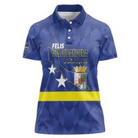 Felis Dia di Bandera Curacao Women Polo Shirt Flag Proud - Wonder Print Shop