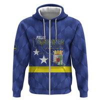 Felis Dia di Bandera Curacao Zip Hoodie Flag Proud - Wonder Print Shop