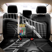 Custom Curacao Football Back Car Seat Cover Go La Familia Azul Black Style - Wonder Print Shop