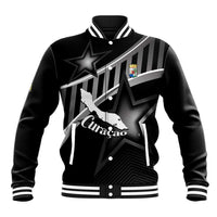 Custom Curacao Football Baseball Jacket Go La Familia Azul Black Style - Wonder Print Shop