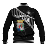 Custom Curacao Football Baseball Jacket Go La Familia Azul Black Style - Wonder Print Shop
