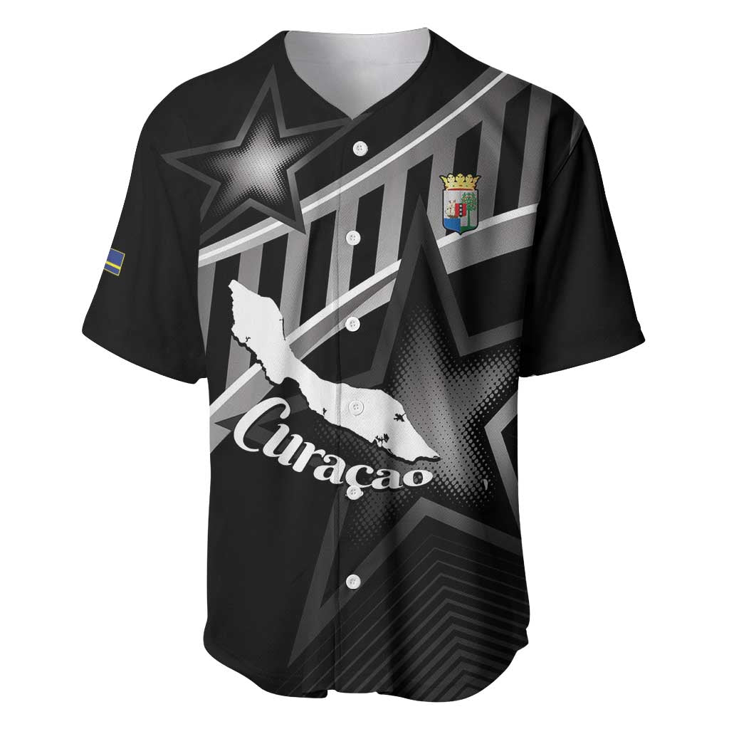 Custom Curacao Football Baseball Jersey Go La Familia Azul Black Style - Wonder Print Shop