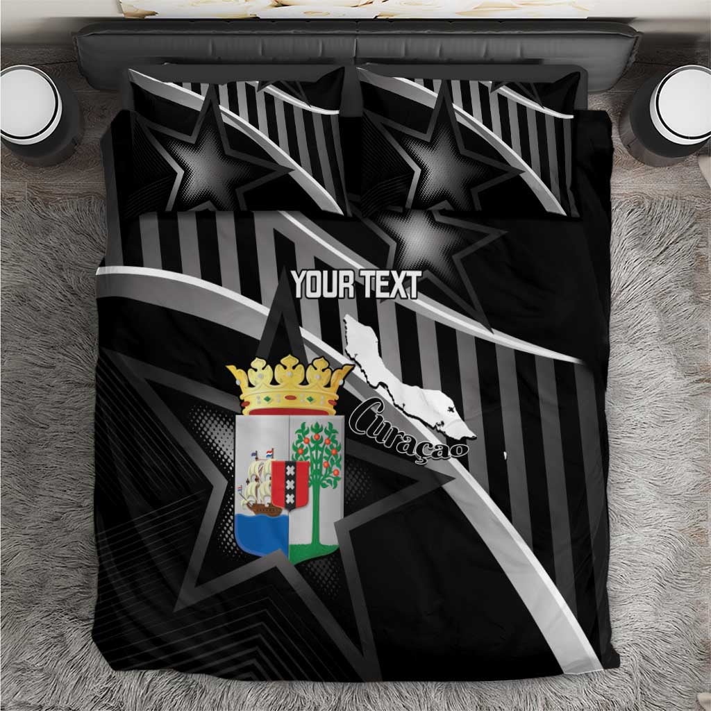 Custom Curacao Football Bedding Set Go La Familia Azul Black Style - Wonder Print Shop