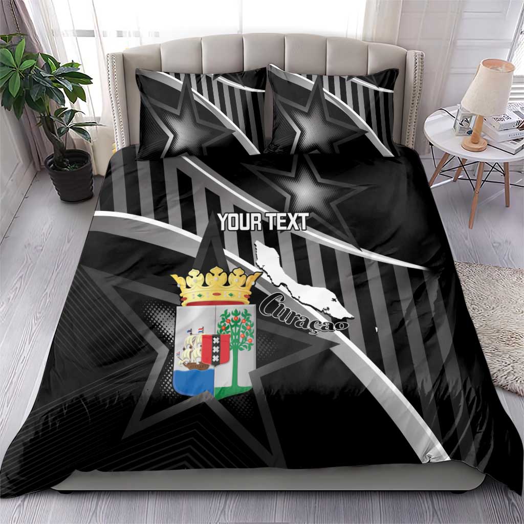 Custom Curacao Football Bedding Set Go La Familia Azul Black Style - Wonder Print Shop