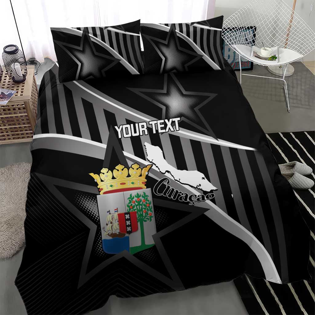 Custom Curacao Football Bedding Set Go La Familia Azul Black Style - Wonder Print Shop