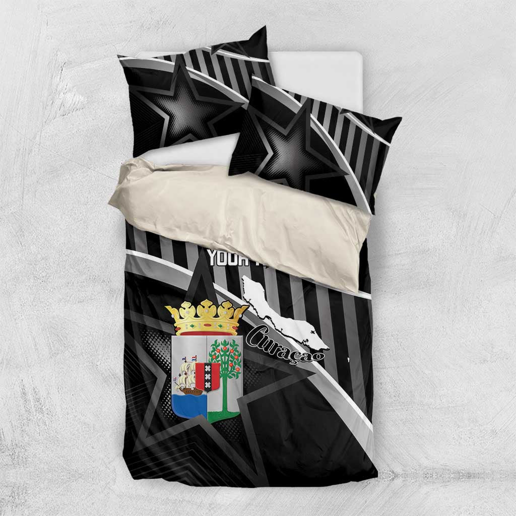 Custom Curacao Football Bedding Set Go La Familia Azul Black Style - Wonder Print Shop