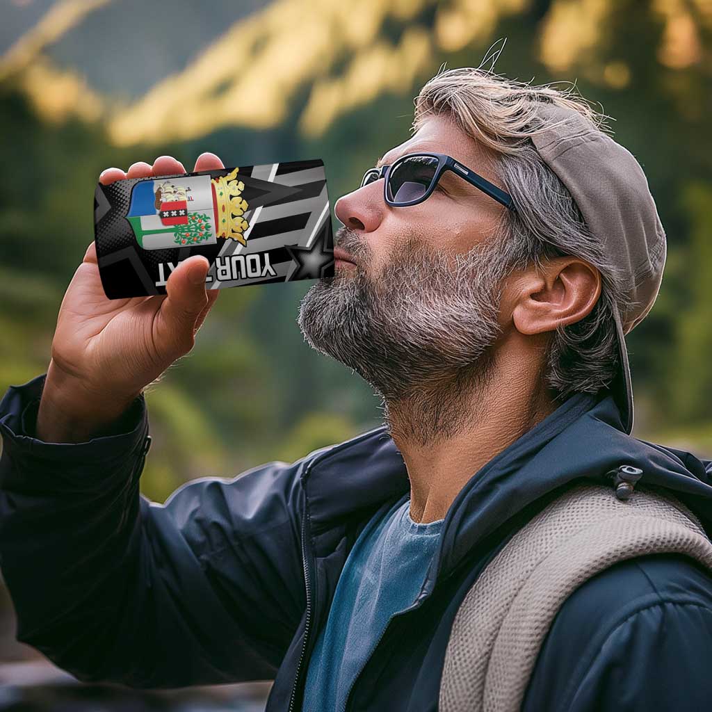 Custom Curacao Football 4 in 1 Can Cooler Tumbler Go La Familia Azul Black Style - Wonder Print Shop