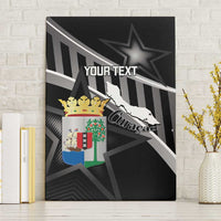 Custom Curacao Football Canvas Wall Art Go La Familia Azul Black Style - Wonder Print Shop