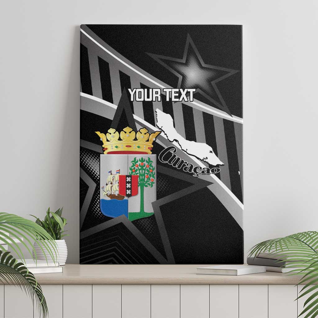 Custom Curacao Football Canvas Wall Art Go La Familia Azul Black Style - Wonder Print Shop