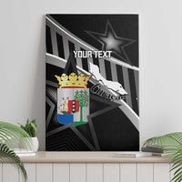 Custom Curacao Football Canvas Wall Art Go La Familia Azul Black Style - Wonder Print Shop