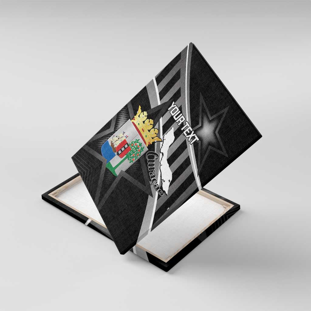 Custom Curacao Football Canvas Wall Art Go La Familia Azul Black Style - Wonder Print Shop