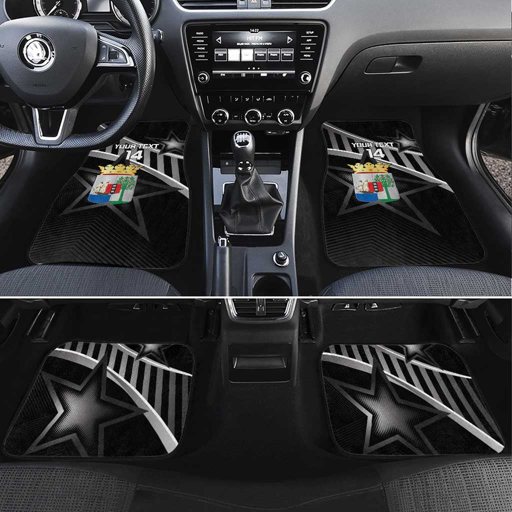 Custom Curacao Football Car Mats Go La Familia Azul Black Style - Wonder Print Shop