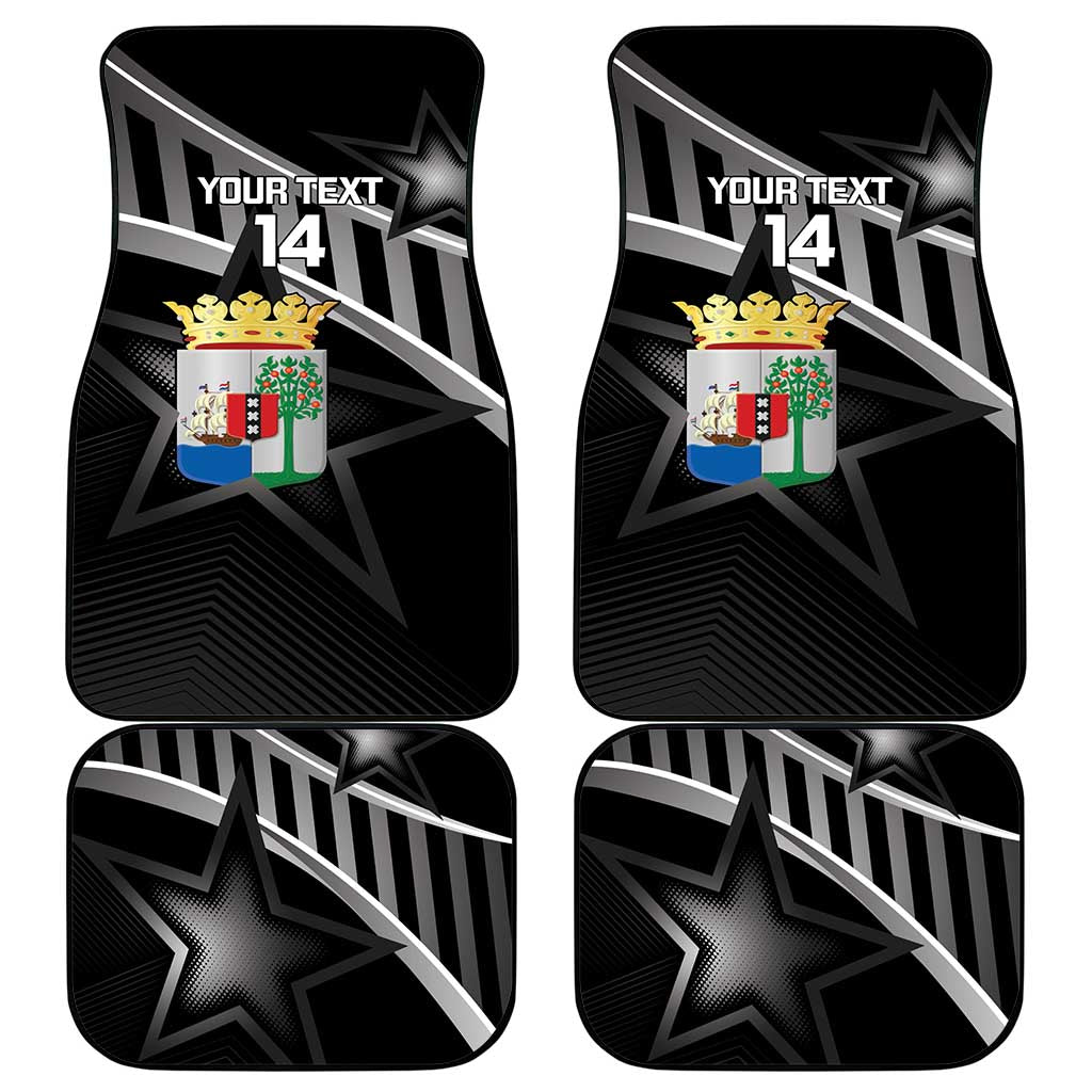 Custom Curacao Football Car Mats Go La Familia Azul Black Style - Wonder Print Shop