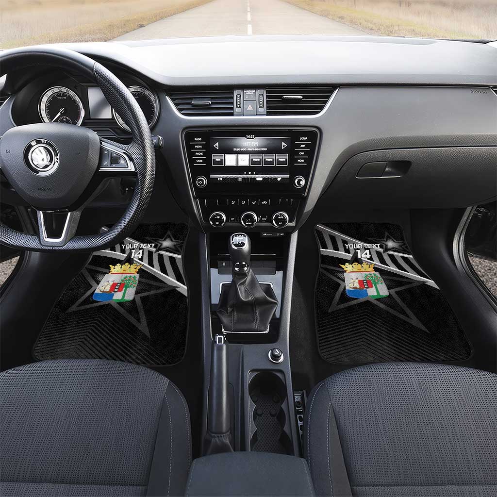 Custom Curacao Football Car Mats Go La Familia Azul Black Style - Wonder Print Shop