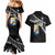 Custom Curacao Football Couples Matching Mermaid Dress and Hawaiian Shirt Go La Familia Azul Black Style - Wonder Print Shop