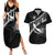 Custom Curacao Football Couples Matching Summer Maxi Dress and Hawaiian Shirt Go La Familia Azul Black Style - Wonder Print Shop