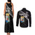 Custom Curacao Football Couples Matching Tank Maxi Dress and Long Sleeve Button Shirt Go La Familia Azul Black Style - Wonder Print Shop